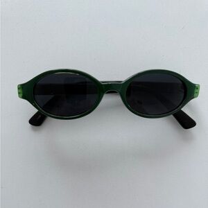 Green Oval Sunglasses
